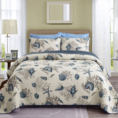 Coastal Elegance Coverlet Set by Briarwood Cottage