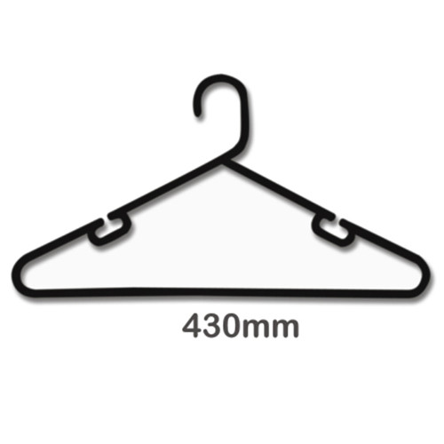 Black Quality NZ Made Plastic Boutique Clothes Hanger by Commercial
