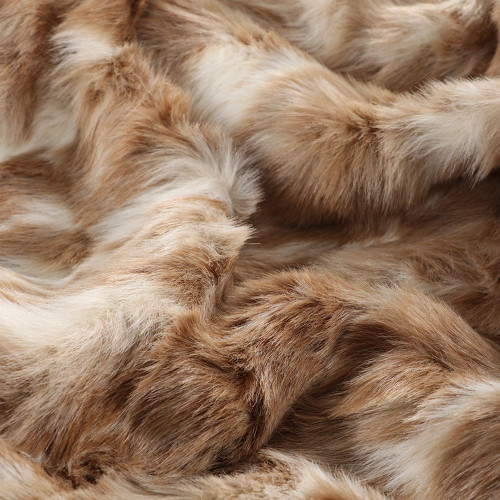 Vintage Squirrel Fawn Faux Fur Throw by Heirloom