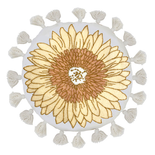 Sunflower Round Cushion by Bambury