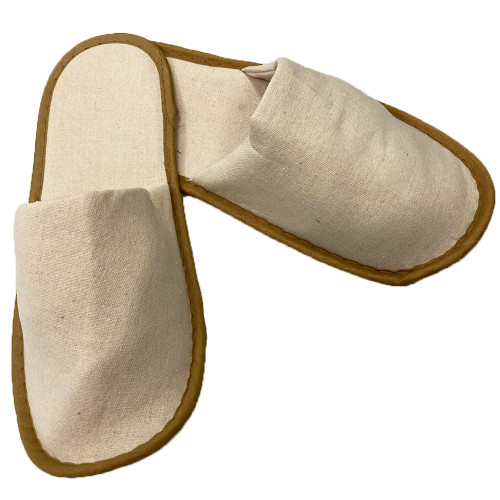 Closed Toe Natural Slippers One Size