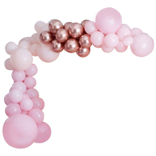 Mix It Up Balloon Arch Pink & Rose Gold