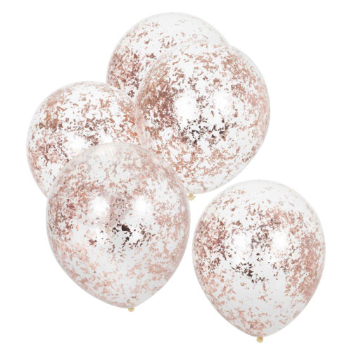 Mix It Up Rose Gold Foil Confetti Filled Balloons