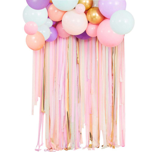 Mix It Up Pastel Streamer And Balloon Backdrop