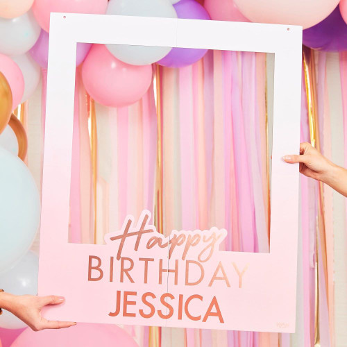 Mix It Up Rose Gold Foiled Personalised Happy Birthday Polaroid Frame