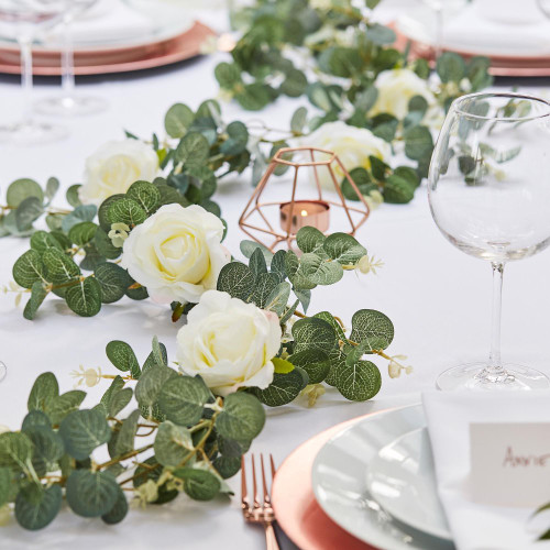 Botanical Wedding Eucalyptus & White Flower Garland