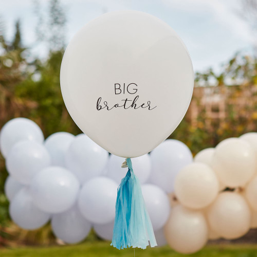 Hello Baby Balloon Big Brother White