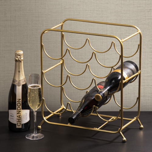 Brody Gold Metal Wine Rack by Tempa