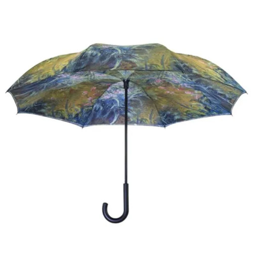 Monet Irises Reverse Cover Umbrella by Galleria