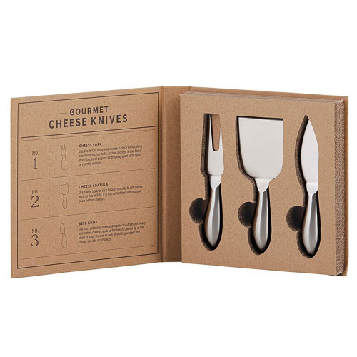 Gourmet Cheese Knives - Cardboard Book Set by Santa Barbara Design Studio Gourmet Cheese Knives - Cardboard Book Set by Santa Barbara Design Studio