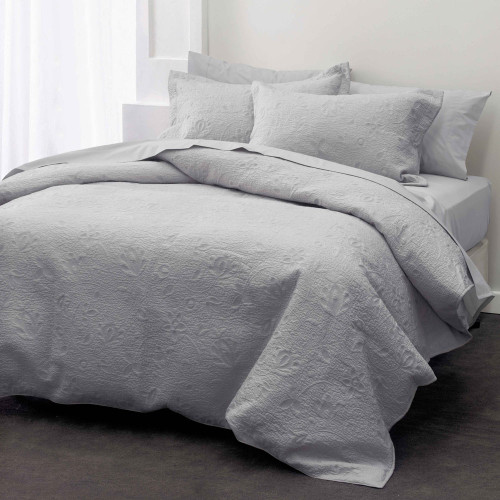 Chantel Grey Throwover Bedspread Set by Savona