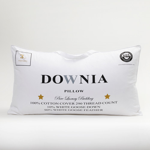 10/90 Goose Down and Feather Pillow by Downia