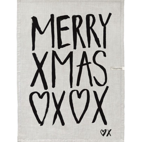 Christmas Kisses Tea Towel by Linens and More