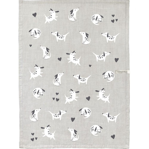 Puppy Chrush Tea Towel by Linens and More
