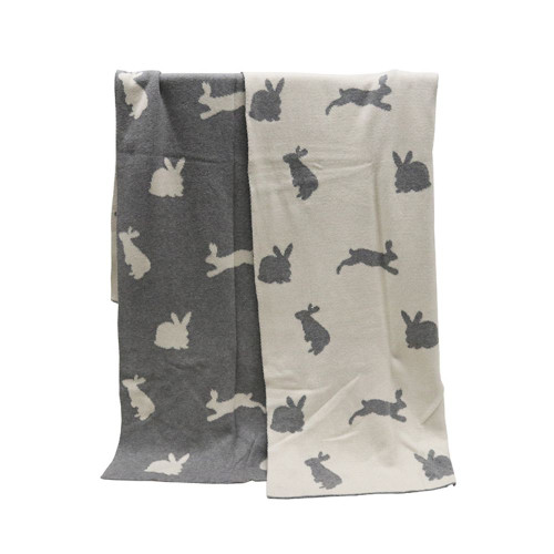 Cotton Bunnies Throw by Le Forge