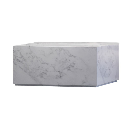 Milan Marble Coffee Table White by Le Forge