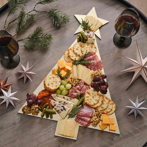 Gold Christmas Tree Shaped Grazing Board