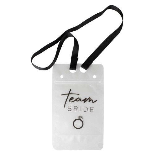 Hen Weekend The Bride Hen Party Drink Pouch with Straw & Lanyard x6