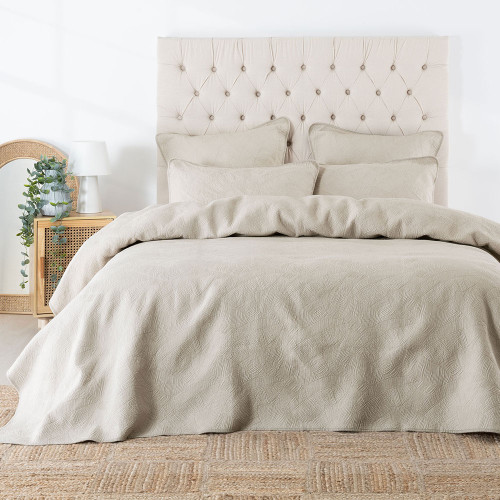 Manon Oatmeal Coverlet Set by Savona