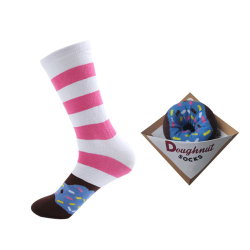 Pink/Blue Bagged Doughnut Socks by outta SOCKS
