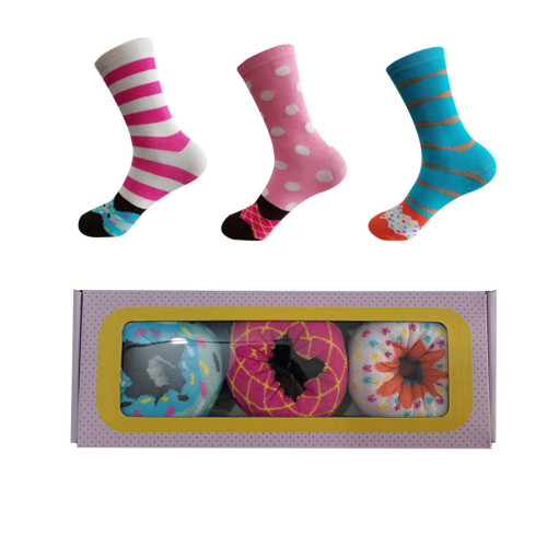Purple Donut Box Socks 3 pair by outta SOCKS