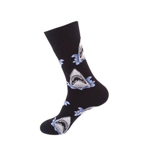 Shark Attack Black Socks by outta SOCKS