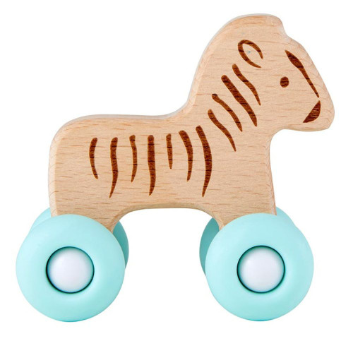 Zebra Silicone Wood Toy by Stephan Baby