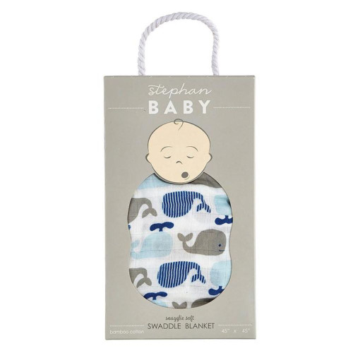 Whale Swaddle Blanket by Stephan Baby