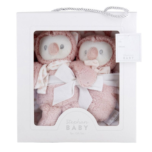 Owl Blanket Toy Set by Stephan Baby