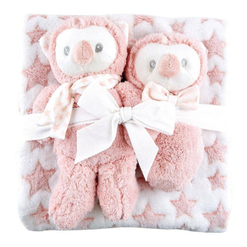 Owl Blanket Toy Set by Stephan Baby