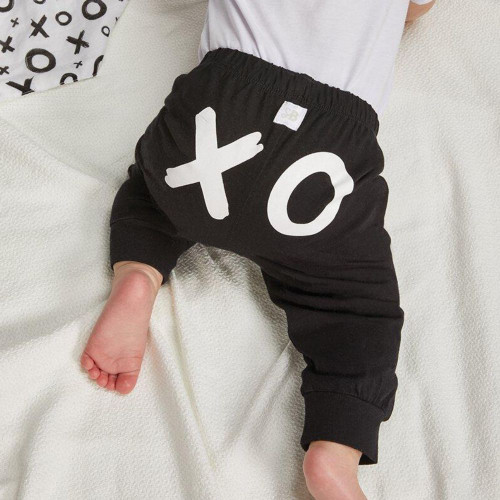 XO Black Pants (6-12 Months) by Stephan Baby