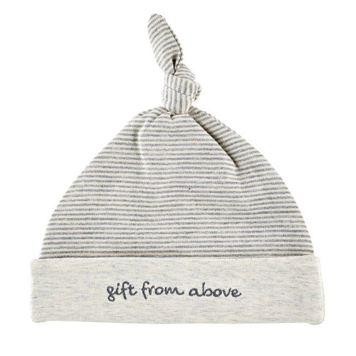 Gift From Above Cream/Grey Newborn Cap by Stephan Baby