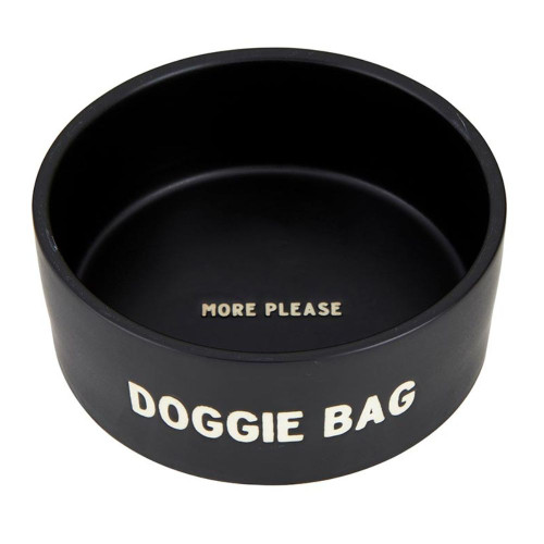 Doggie Bag Ceramic Pet Bowl by Santa Barbara Design Studio