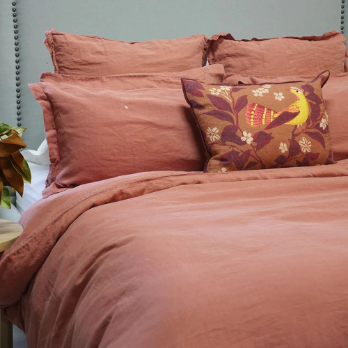 Cinnamon Stonewashed Duvet Cover by Vida