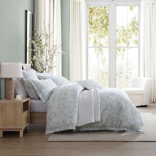 Quinn Sage Duvet Cover Set by Logan & Mason