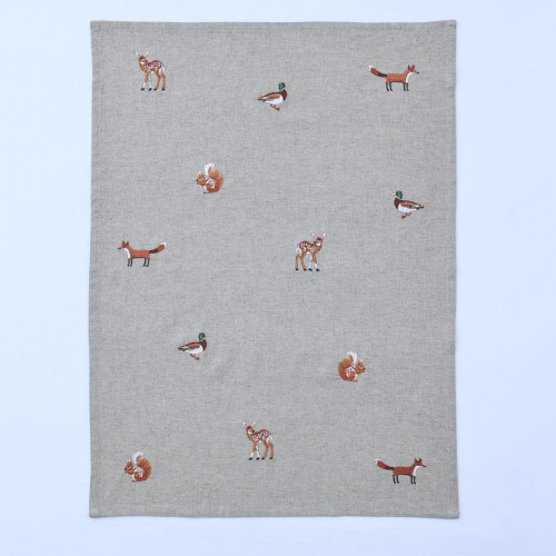 Woodland Wanderers Tea Towel by MM Linen