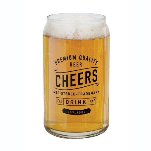 Beer Can Glass - Cheers by Compendium