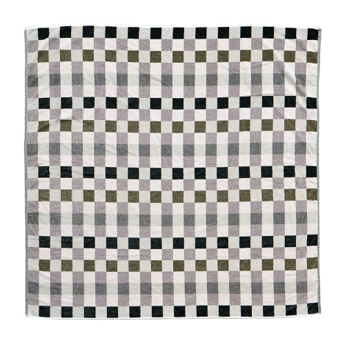 Jacquard Beach Blanket Truffle Check by Bambury