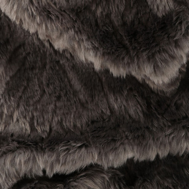 Pewter Chinchilla Faux Fur Throw by Heirloom