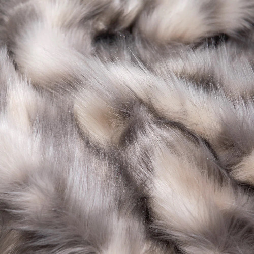 Close Up of Mountain Hare Faux Fur Throw by Heirloom
