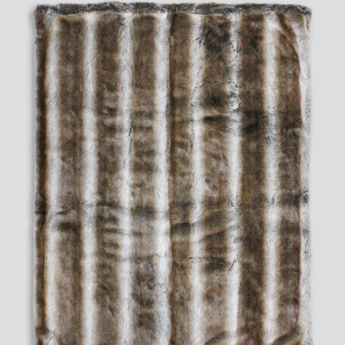 Striped Elk Faux Fur Throw by Heirloom