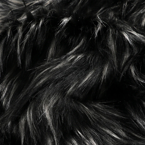 Close up of Ebony Plume Faux Fur by Heirloom