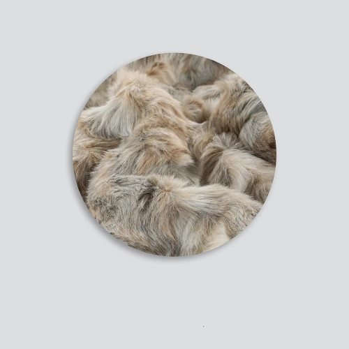 Vintage Squirrel Grey Faux Fur Plush Pod by Heirloom