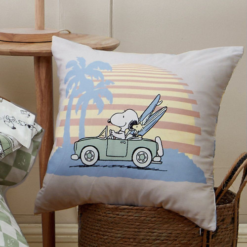 Kids Snoopy Beach Vibes Cushion Cover by Peanuts
