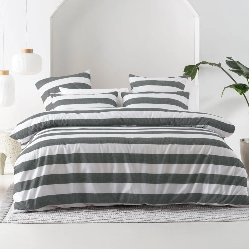 Sydney Duvet Cover Set by Nu Edition - Carbon