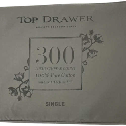 300TC Fitted Sheet Range by Top Drawer - Graphite