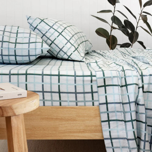 Campbell Flannelette Sheet Set by Bambury