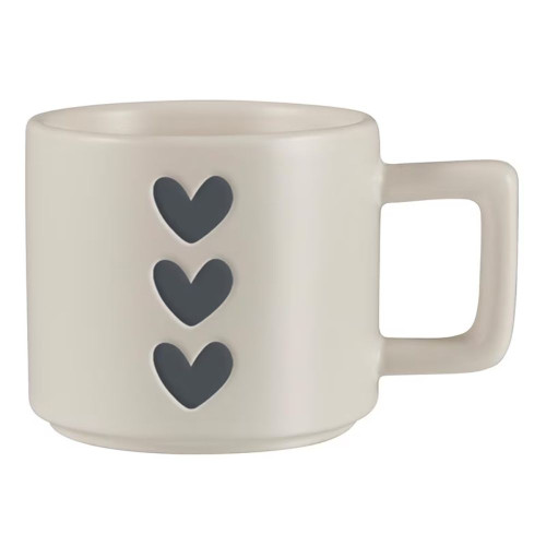 Matte Café Demi Mug - Hearts by Santa Barbara Design Studio