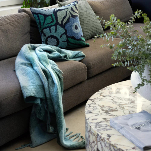 Lulu Square Cushion  by Bambury - Navy