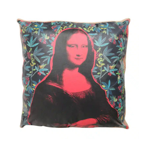 Art Cushion Mona Lisa - Pink by Le Forge
